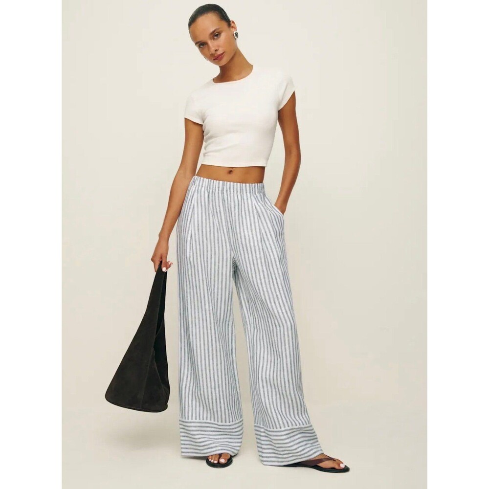 Reformation Fernando Linen Wide Leg Pant - 100% Linen - Medium